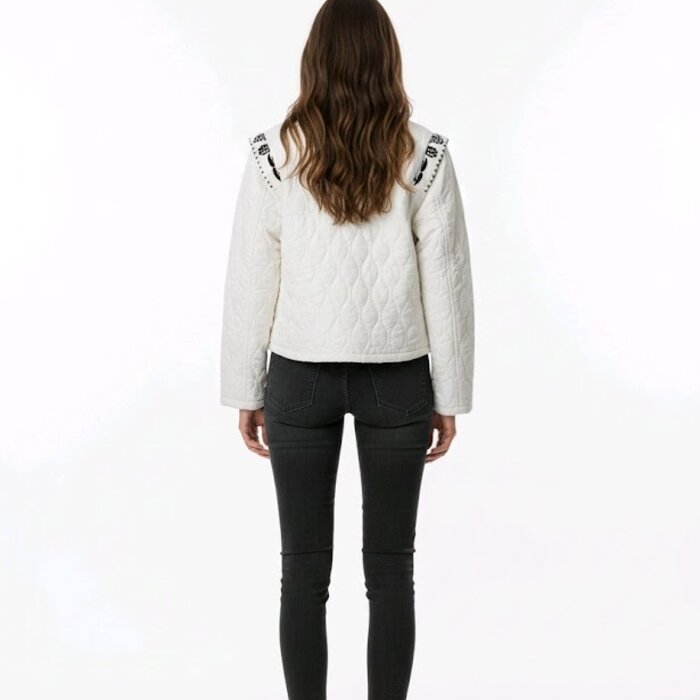 Vest Demi-Geborduurd -  Ecru