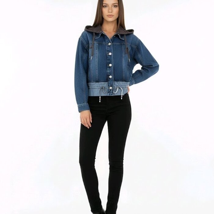 Denim Jack - Grijze Capuchon  - Spijker