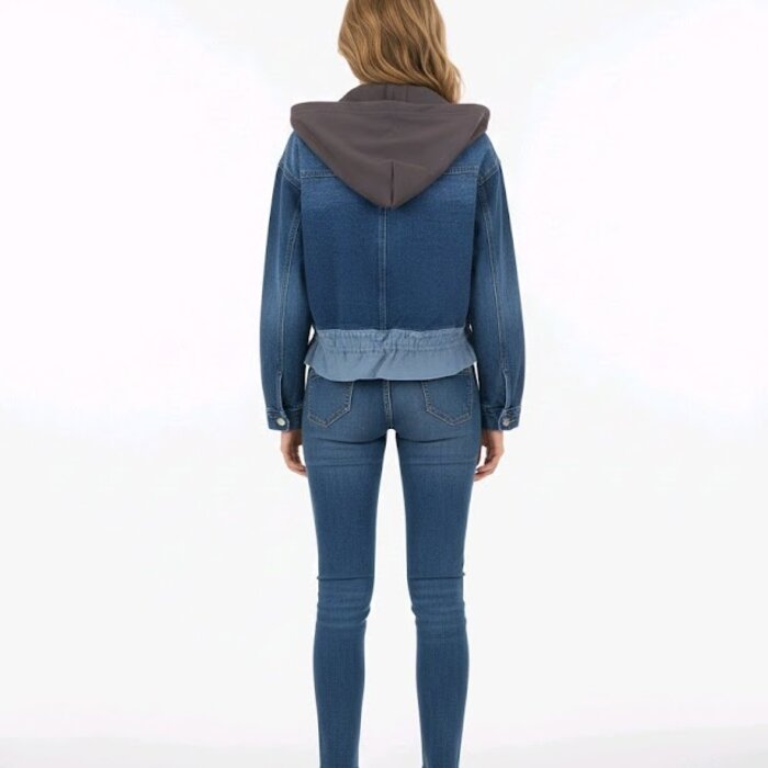 Denim Jack - Grijze Capuchon  - Spijker