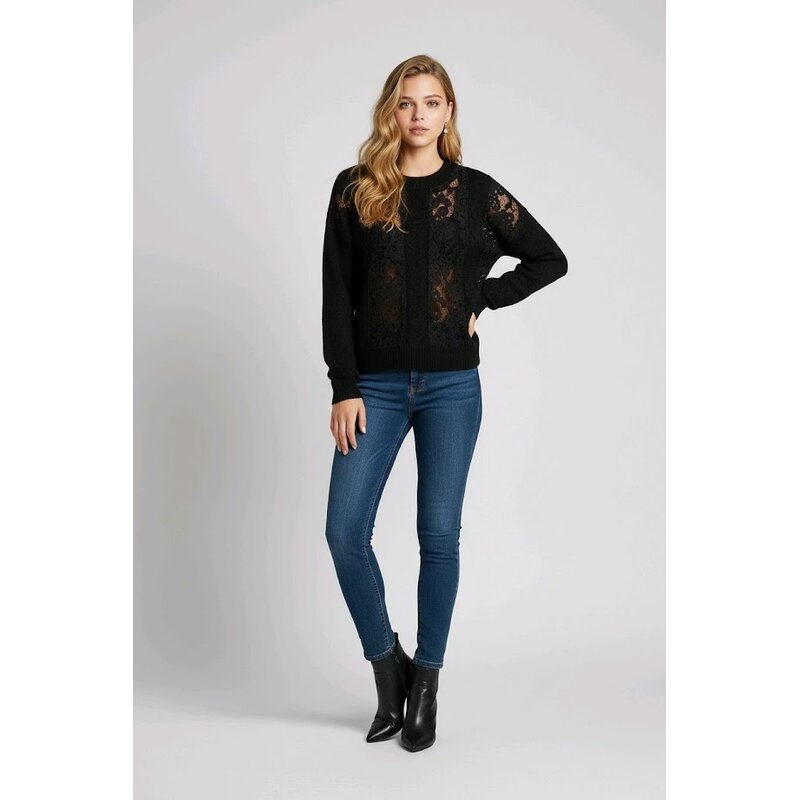 Mirelva – Trui Met Elegante Kanten Inzet