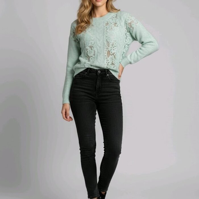 Mirelva – Trui Met Elegante Kanten Inzet