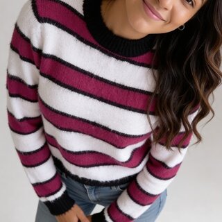 Zenvira – Fleece Streep Trui