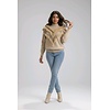 Velmira – Trui Met Imitatiebont Banen En Open Kant