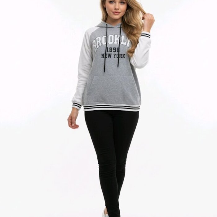 Norvex – Sweater Met Brooklyn Opdruk En Capuchon