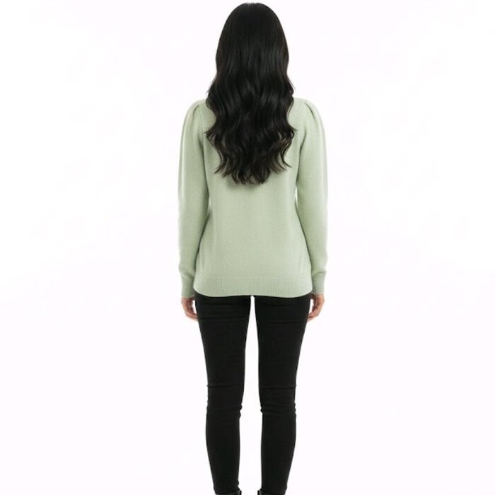 Yalina – Trui Met V-Hals En Kanten Ruches