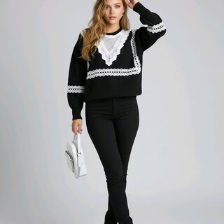 Aveline – Broderie Trui - in 2 kleuren