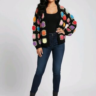 Vest Vintage Bloemen -Handgemaakt