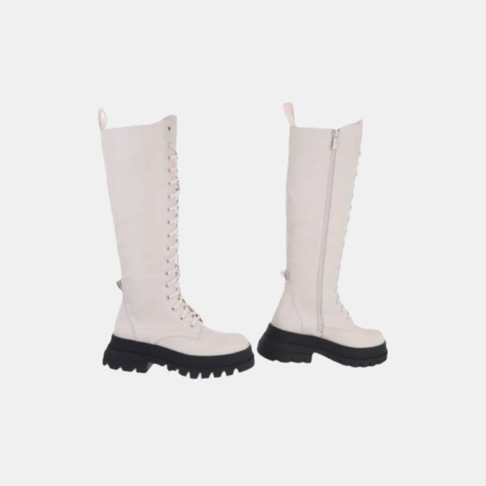 Mila – Veterlaarzen Met Afneembare Kettingband