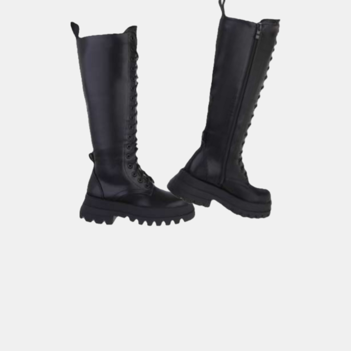 Mila – Veterlaarzen Met Afneembare Kettingband