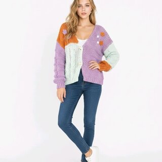 Vest  Bloem - Collorblock