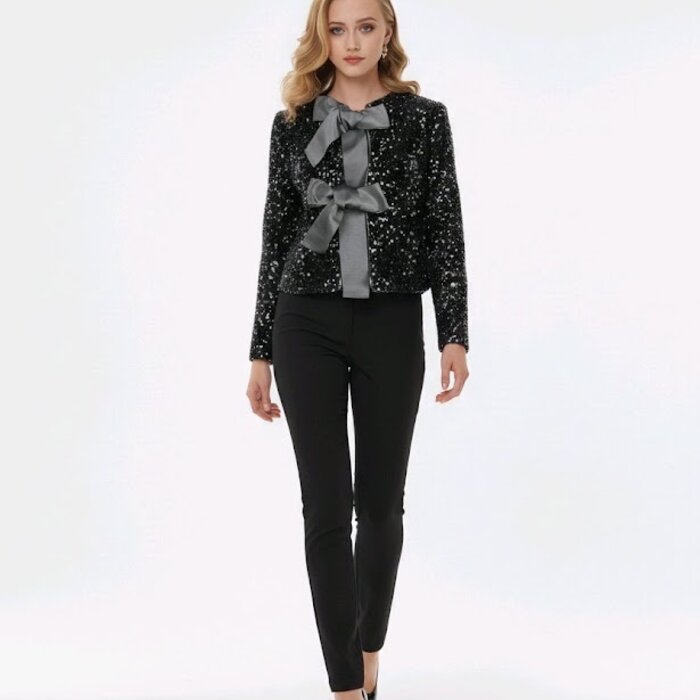 Dames Vest - Pailletten - strik - Glamour