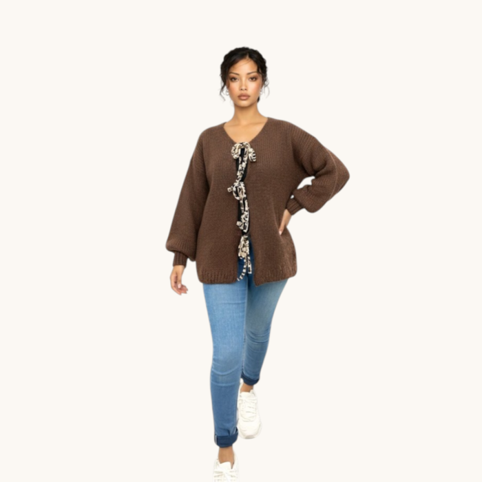 Vest - Luipaard - Strikken – Knotted