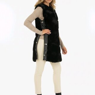 Bodywarmer - Leder Faux fur