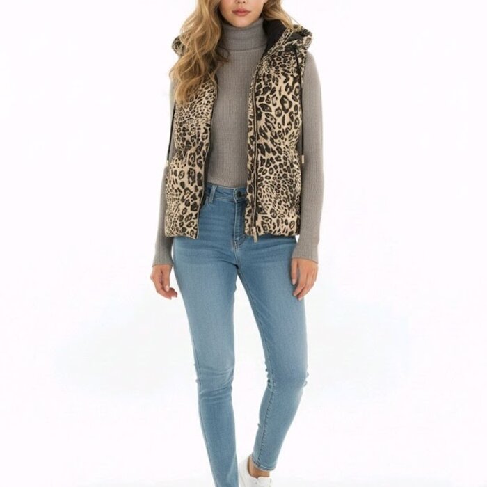 Bodywarmer - Luipaardprint