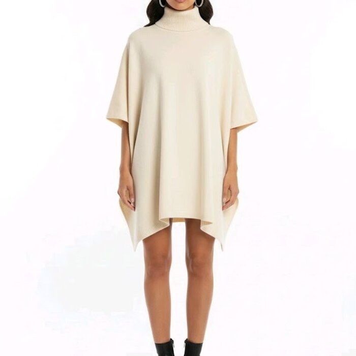 Elegante Poncho - Zachte Kol - Fashion