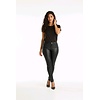 Luna – Zwarte Skinny Imitatie Leren Broek