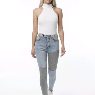 Patchwork Skinny Jeans