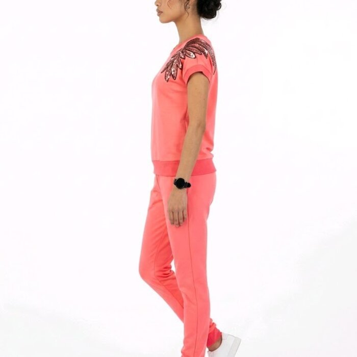 Alina – Koraal 2-Delige Set Met Pailletten Details