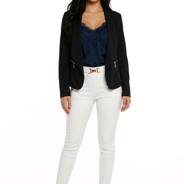 Elara – Stretch Tregging Met Vaste Tailleband En Strass Gesp