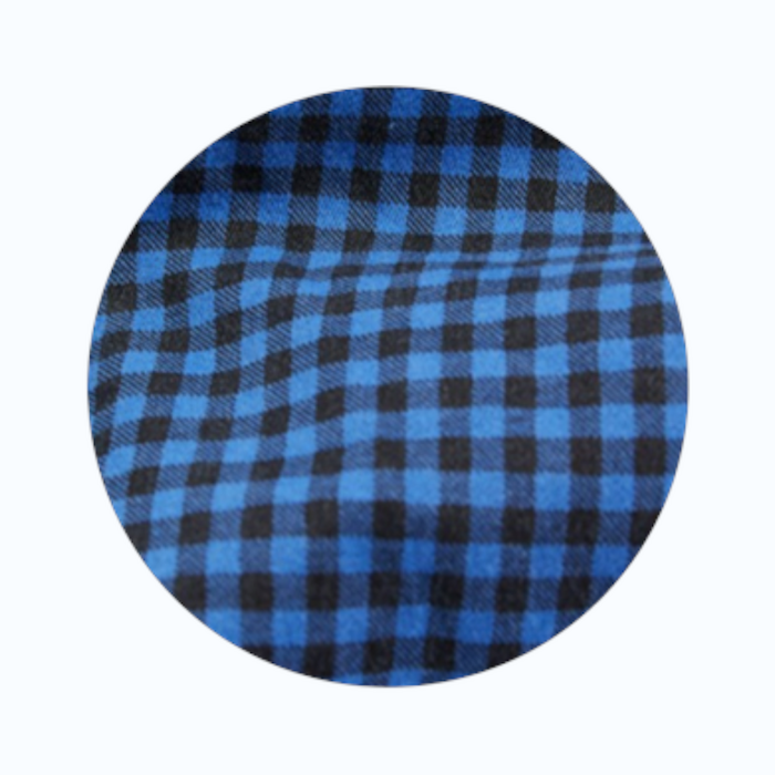 Seraphina – Blauwe Geruite Tregging Met Stretch