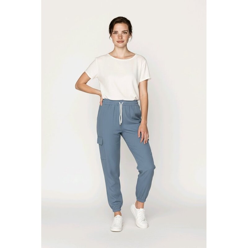 Vittoria – Soepele Denim Look Jogging Cargo Broek