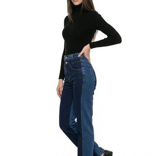 Twee-Tonen Denim Broek