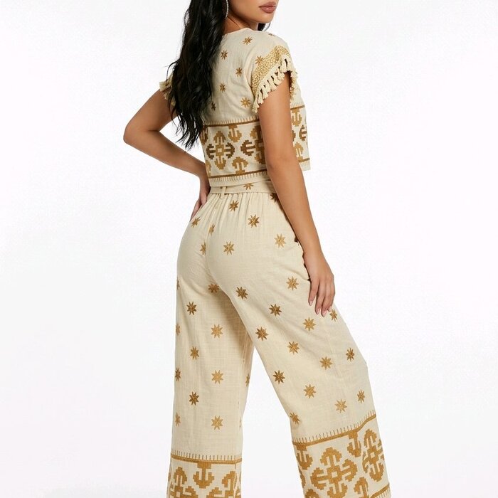 Dames Set - 2delig - Embroid - Linnen - Summer Trent