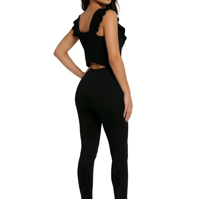 Eline – Tweedelige Set – Mouwloze Top En Broek Met Koorddetails