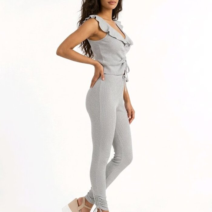 Eline – Tweedelige Set – Mouwloze Top En Broek Met Koorddetails