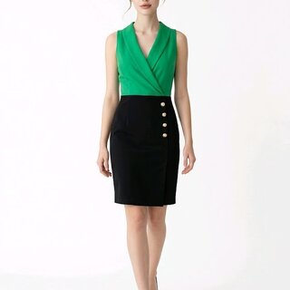 Elara – Elegante Two-Tone Jurk-in 2 kleuren