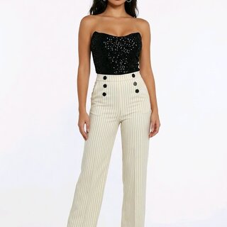 Elmira – Palazzo Krijtstreep Broek