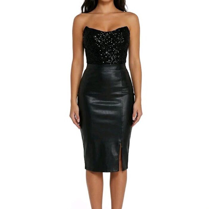 Zarelle – leder look Rok met Split