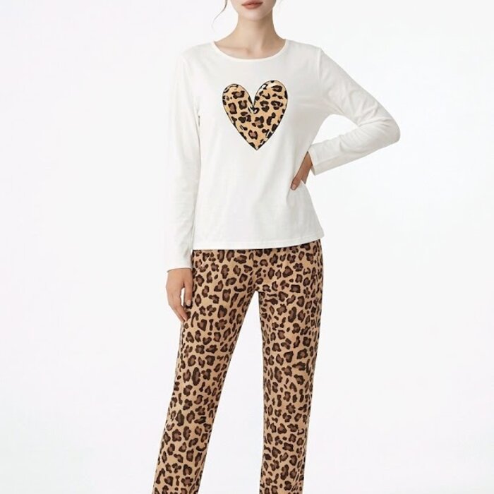 Wild Romance | Luipaardprint Pyjama Set – 3-delig