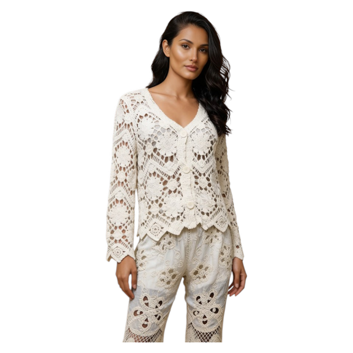 Inara –  Broderie  Broek - Bloemen Design