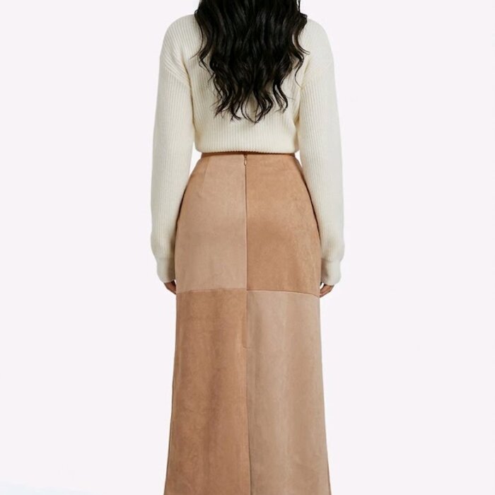 Rok Elegante Suede - Kleurenblok - Dames mode