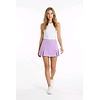 Luchtige Skort  in Pastel kleuren,  Blauw, Lila en Fuchsia