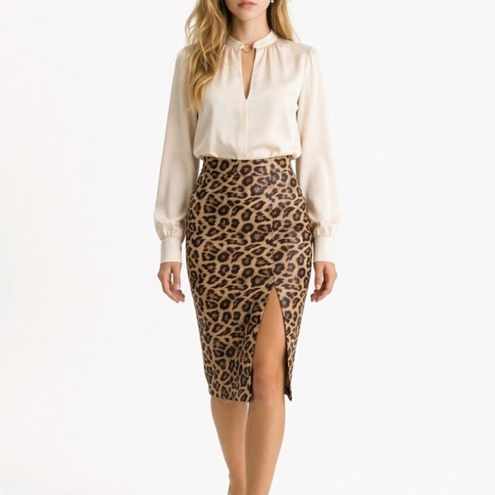 Leya – Rok - Luipaard Faux Leder