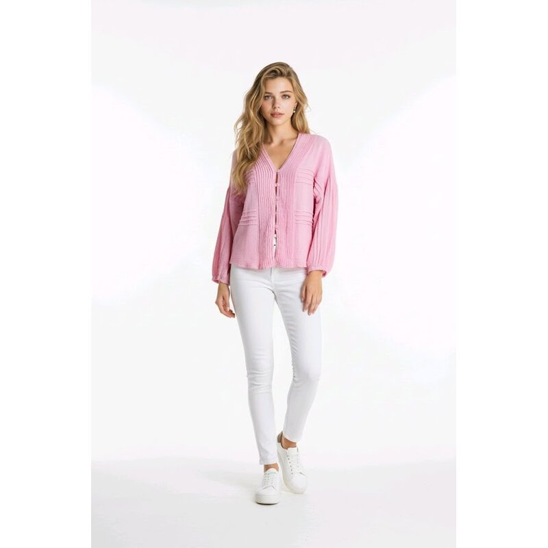 Faye – Geplooide Blouse