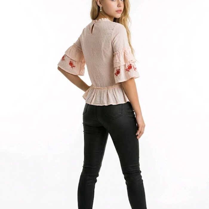 Rosavina – Roze Top - Fluwelen Rozen