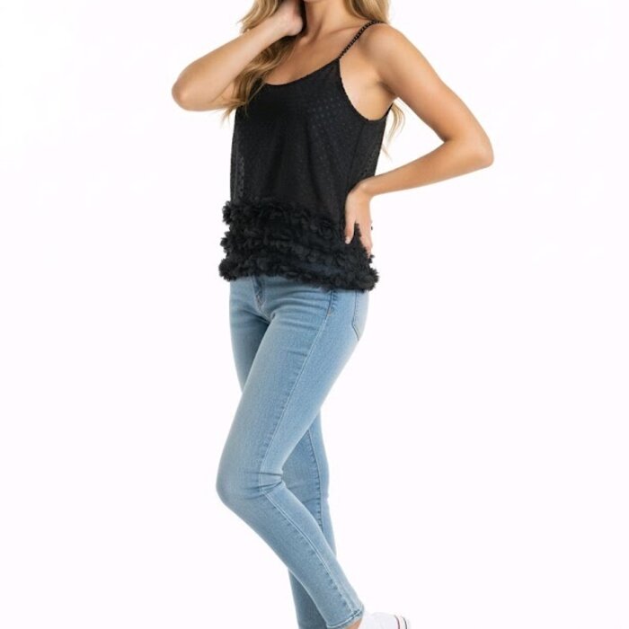 Noiréa – Transparante Top - Tule Bloemen