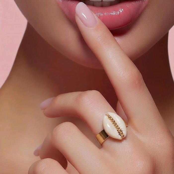Ring - Schelp - Goud - Fashion Design