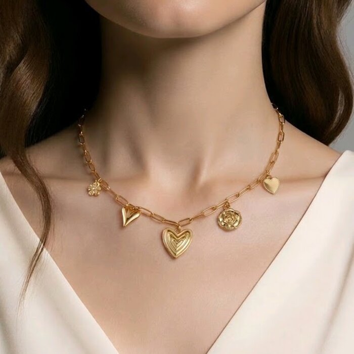 Schakelketting -  Bedels - Goud