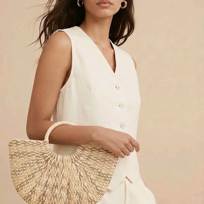 Dames Strand Tas - Schouder - Hand - Beige - Summervibes
