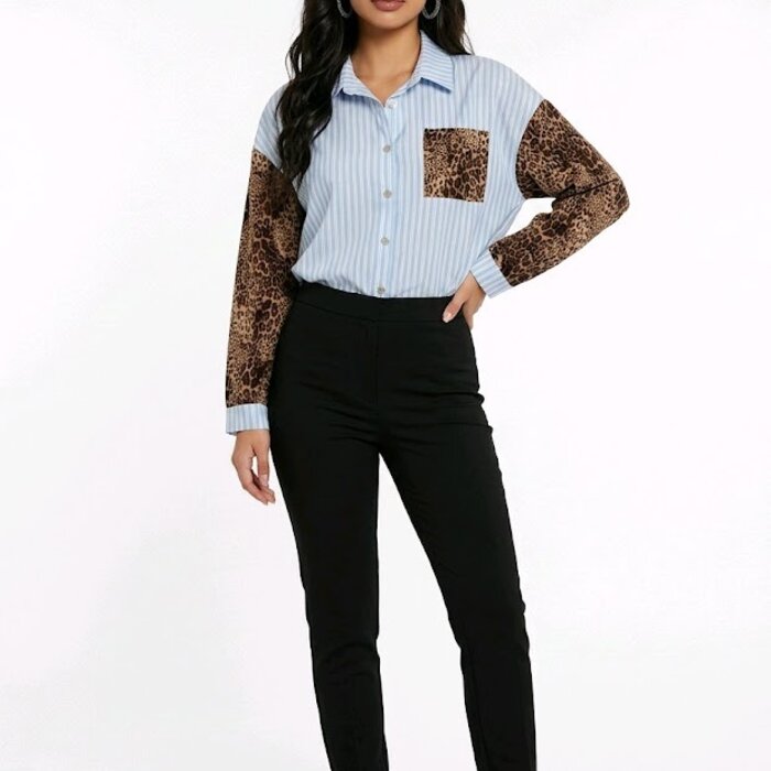 Wild Stripes | Blouse – Leopard  - Stripes