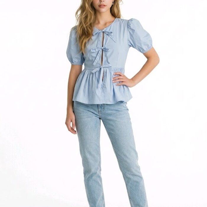 Chic Knot | Getailleerde  Blouse – Trendy Pof