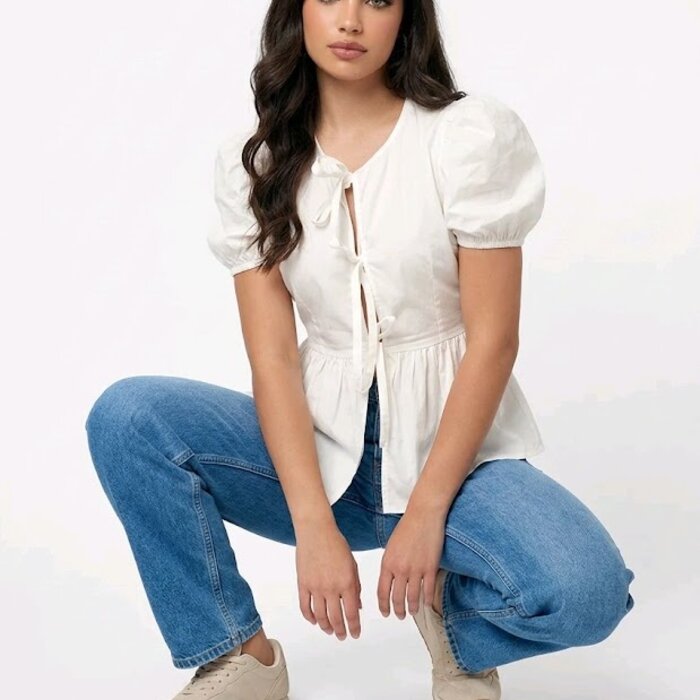 Chic Knot | Getailleerde  Blouse – Trendy Pof