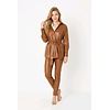 Blouse | Camel Leder – Stoer - Stijlvol