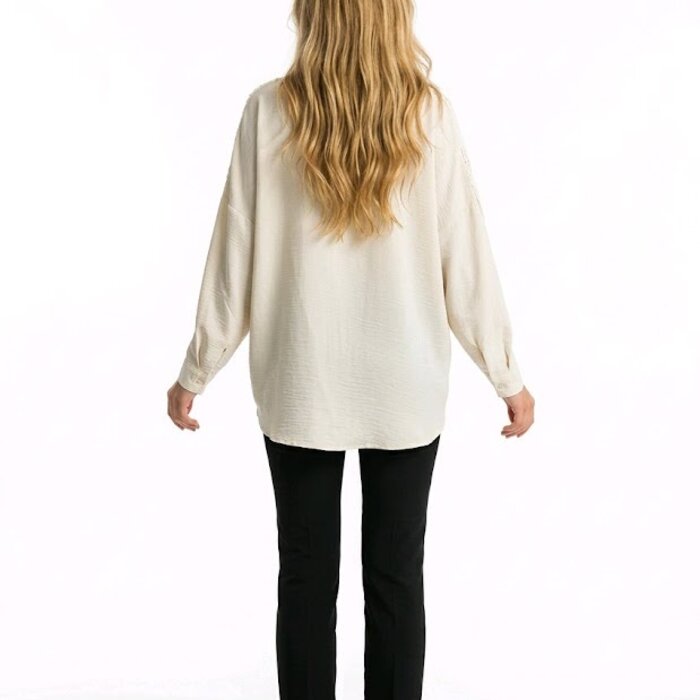 Seleste Blouse | Borduursels -Asymmetrisch Design