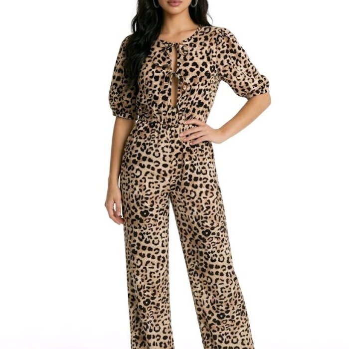 Stijlvolle Jumpsuit - Knotted - Luipaardprint