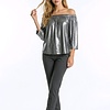 Ziva | Zilveren  Boothals Top